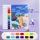 Acrylic markers,12 colors, quick-drying, with a rubber grip, suitable for all surfaces.